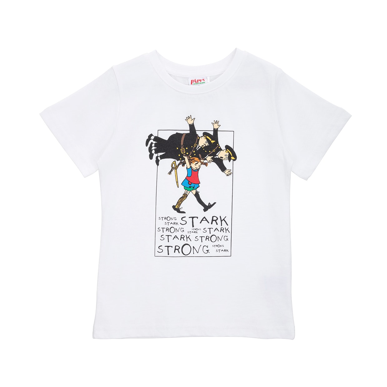 Pippi Longstocking Pippi Strong T-Shirt Off-white | Martinex